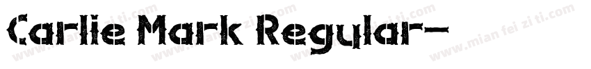 Carlie Mark Regular字体转换